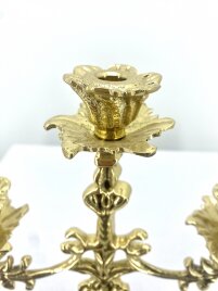 Підсвічник настільний, на 3 свічки, латунь №11 - 1