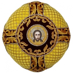 Митра "Cітка" жовто - бордова