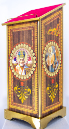 Аналой бічний, економ друк св. Микола чуд., 46х46см, (Висота 118-95см)