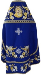 Облачення священника, вишите на габардині, вишивка "Лілія" з пришивним галуном