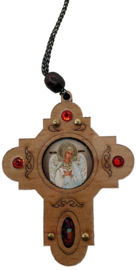 Підвіска "Хрест з камінчиками" 7х5