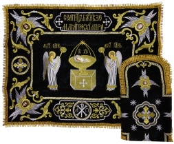 Покровці та воздух з вишивкою "Ангел", з бахромою