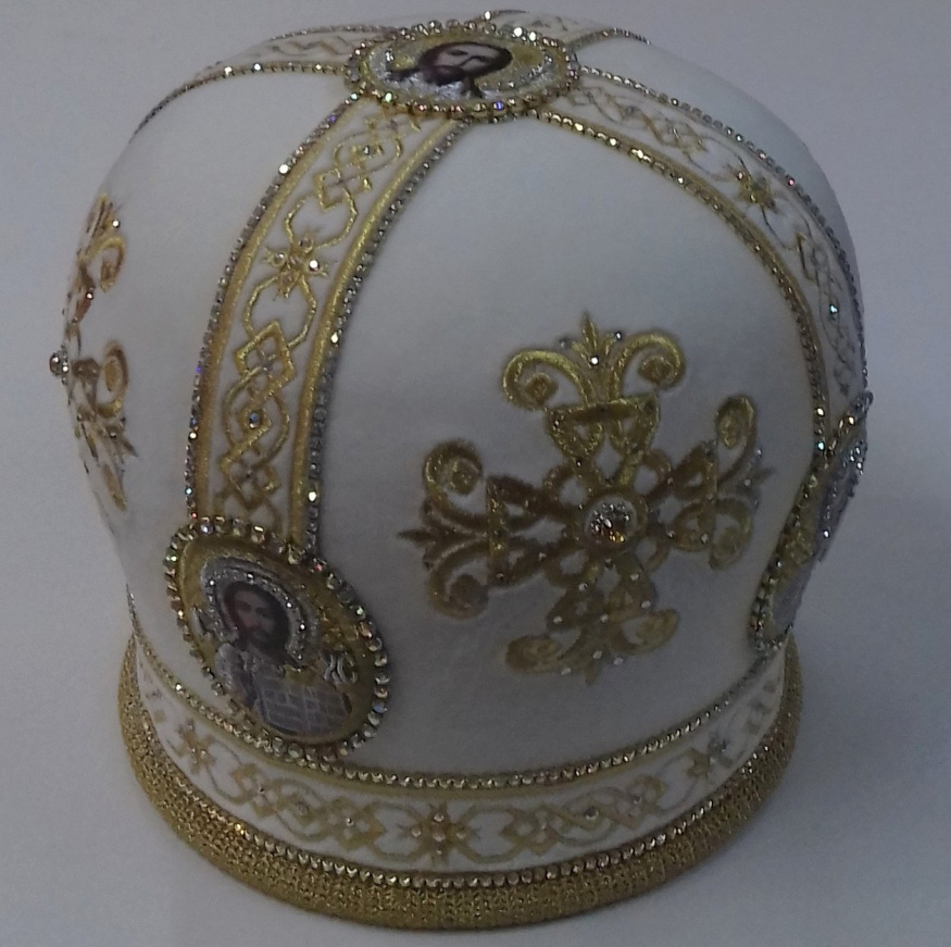 Митра "хрест" біла