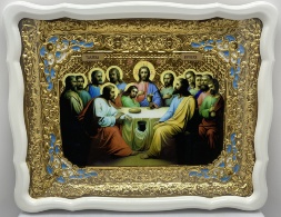 Ікона Тайна Вечеря (з емалями) 62х50