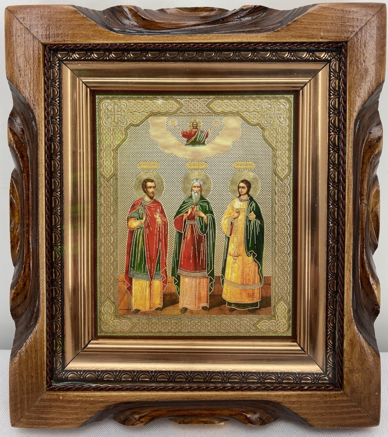 Ікона Гурий, Самон і Авів 19х17  