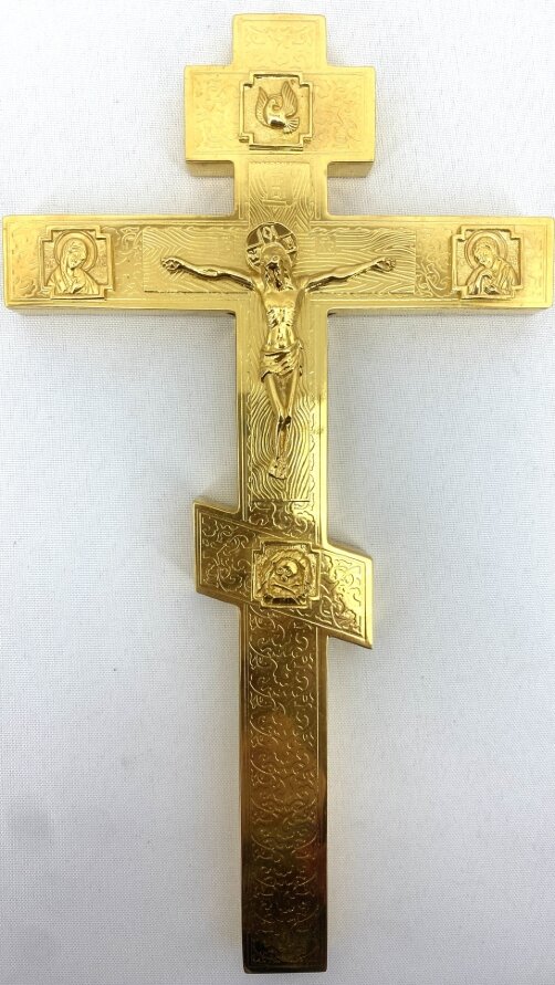 Хрест напрестольний №3, золото, №3 26,5х14,5см