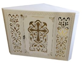 Жертовник дерев'яний, кутовий 130х100см (висота 91см)