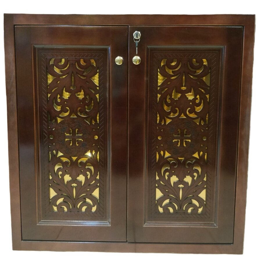 Жертовник дерев&#039;яний, кутовий 90х80см (висота 90см)