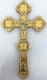 Хрест напрестольний №6, зол. ік., нік. Спас 31,5х18