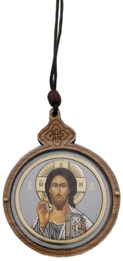 Підвіска кругла з іконою 7,8х6см