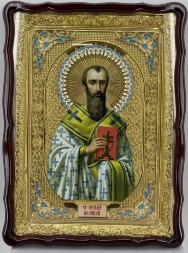 Ікона св. Василій Великий 61х82см блак. емал.