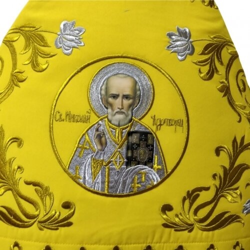 Облачення священника, вишите на габардині, вишивка "Троянда" з вишитим галуном