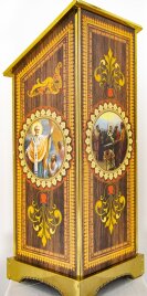 Аналой бічний, економ друк св. Микола чуд., 46х46см, (Висота 118-95см)
