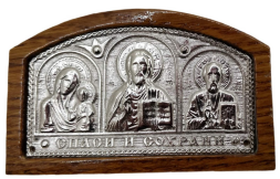 Автомобільний трійник (метал.+ дер.) сріб. 