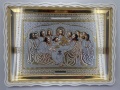 Ікона Тайна Вечеря 55х41см, (біл. рам.) патина