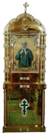 Кіот на 4 колони з іконою блаж. Ксенії
