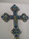 Хрест напрестольний, металевий, з емаллю (Н. В.) 31,5х18см