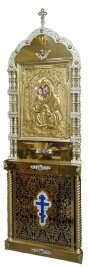 Кіот на 4 колони з іконою Почаївської Богородиці