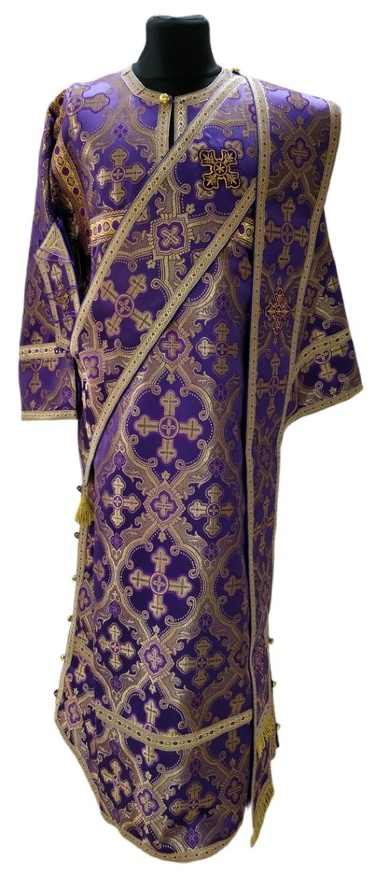 Стихар дияконський з подвійним орарем і поручами