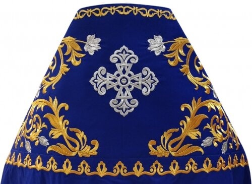 Облачення священника, вишите на габардині, вишивка "Троянда" з вишитим галуном
