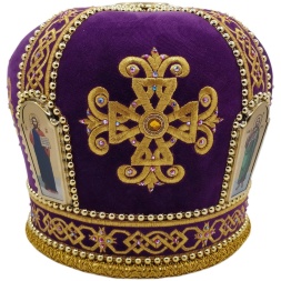 Митра "Хрест" фіолетова