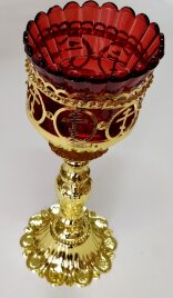 Лампада настільна зол. (під С.),висота 23 см