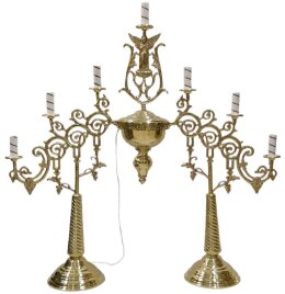 Семисвічник напрестольний на лампочках