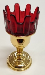 Лампада настільна, №4 тиснена, позолота.