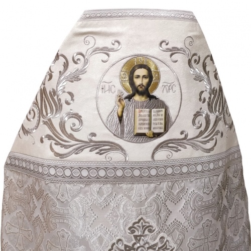Облачення священника комбіноване з парчі "Грецький хрест", з вишитим опліччям, Вишивка "Нова вишивка"