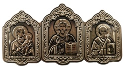 Автомобільний трійник - наклейка, риза - зол. 8,5х4,5см