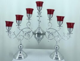 Семисвічник напрестольний, №1 - 2. (хрест, алюм.) 83х59