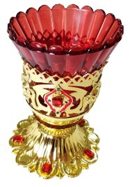 Лампада настільна, камінчики, висота 13см