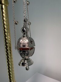 Кадило шестигранне, без емалі, з дзвіночками