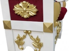 Крісло-трон №9 декоративне золочення 77х60 (висота 88см)