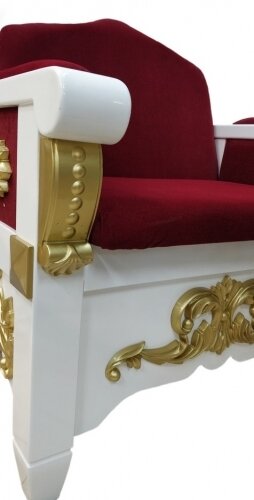 Крісло-трон №9 декоративне золочення 77х60 (висота 88см)