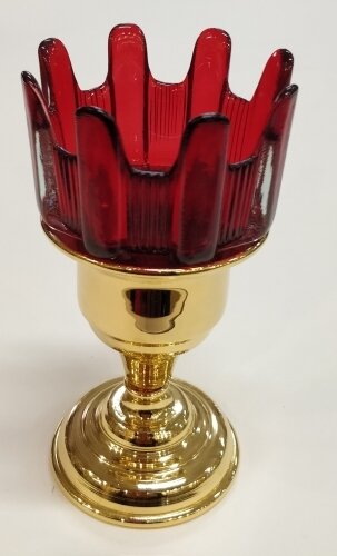 Лампада настільна, №4 тиснена, позолота.