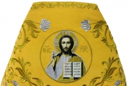 Облачення священника, вишите на Алобі, вишивка "Троянда" з вишитим галуном