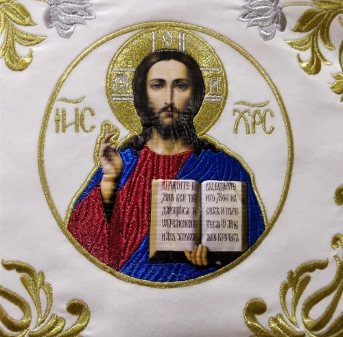 Облачення священника, вишите на оксамиті, вишивка "Троянда" з пришитим галуном