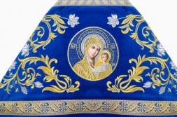 Облачення священника, вишите на оксамиті, вишивка "Троянда" з пришитим галуном