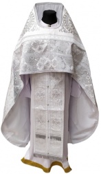 Облачення священника комбіноване з парчі "Афонский хрест", з вишитим опліччям, Вишивка "Коло"