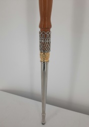 Жезл дерев`яний комб., (з зміями) емаль та камінчики 149х15,5см