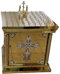 Панахидний стіл 85х85 72св, висота 84см (великий хрест)