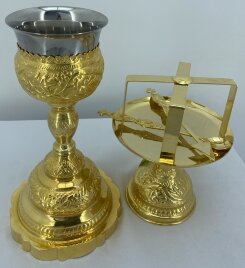 Євхаристійний набір 0,5л "Виноград" зол.