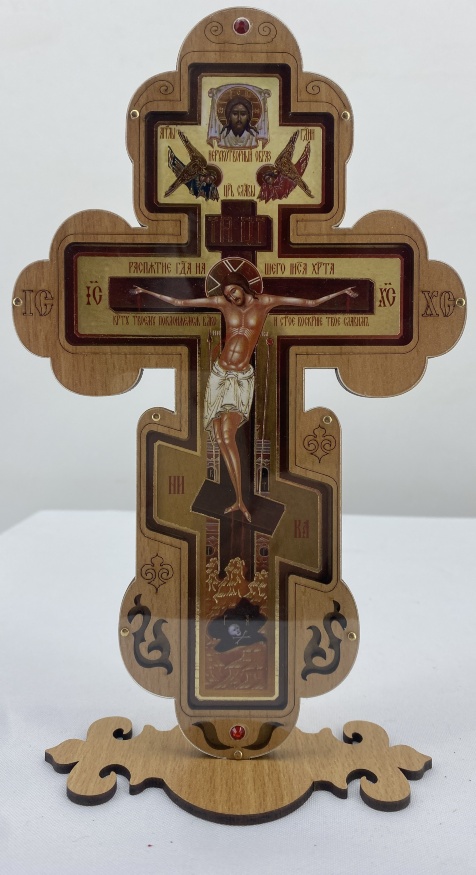 Хрест з підставкою в оргсклі 23,5х14см