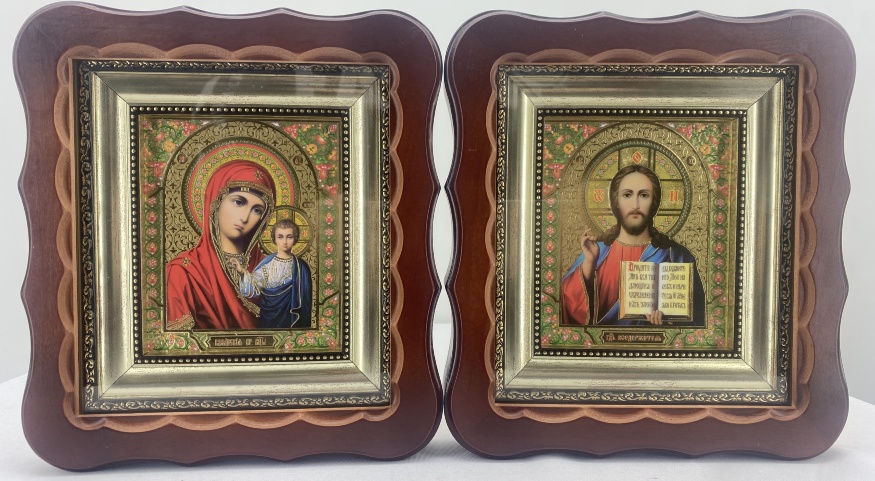 Ікони "Вінчальна пара" кор. рам. 21х19см