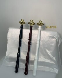 Підсвічник Дияконський, в руку, (фігурна ручка дерево) 59см