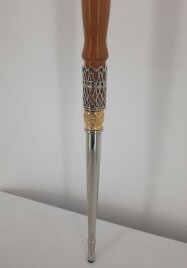 Жезл дерев`яний комб., (з зміями) емаль та камінчики 149х15,5см