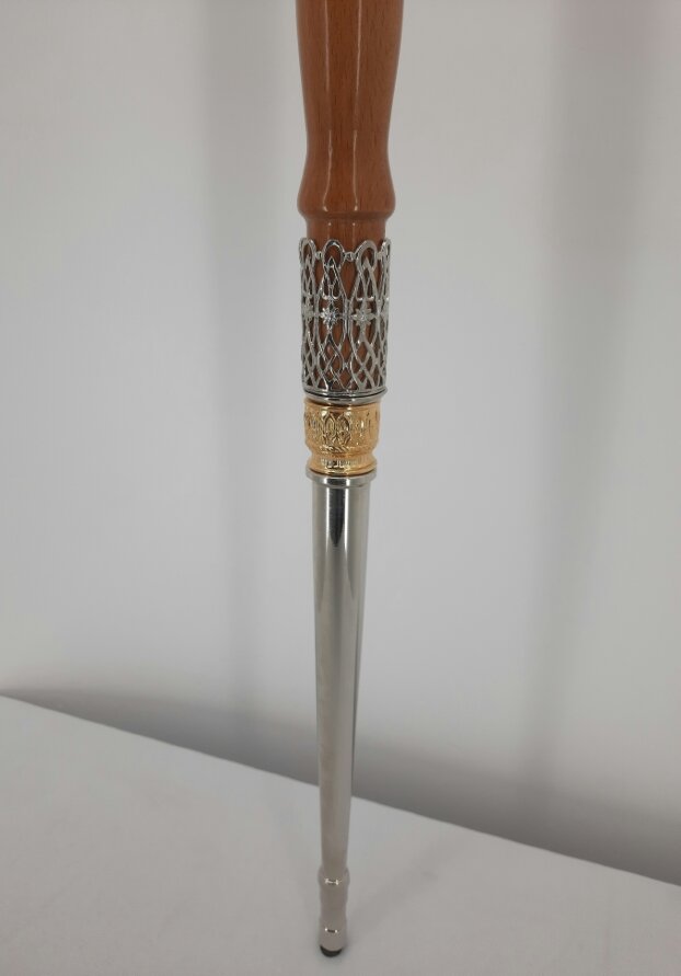 Жезл дерев`яний комб., (з зміями) емаль та камінчики 149х15,5см