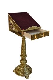 Аналой кафедра, з шухлядкою, 43,5х43,5, (Висота 126-106см)