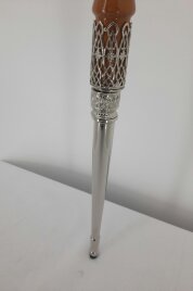 Жезл дерев`яний під ср., (з зміями) емаль та камінчики 149х15,5см